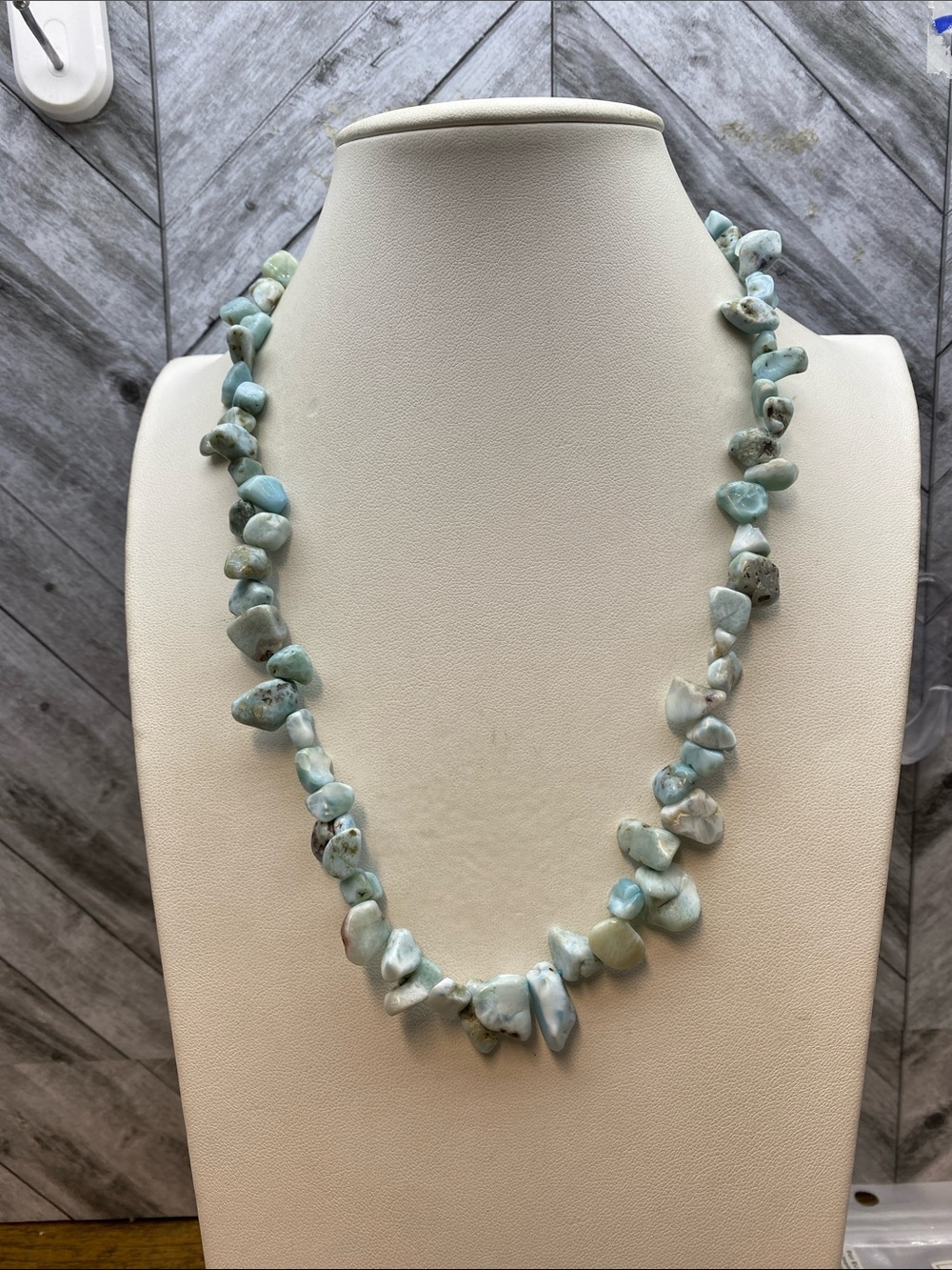 Larimar Nugget 20 inch necklace Aprilsplace